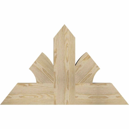 Ekena Millwork Richland Rough Sawn Timber Gable Bracket, Douglas Fir, 36"W x 23"H x 4"D x 6"F, 15/12 Pitch GBW036X23X0406RIC00RDF